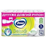 Туалетний папір тришаровий ароматизований Zewa Deluxe Ромашка біла 16 рулонів М'який туалетний папір 7322540201925 фото