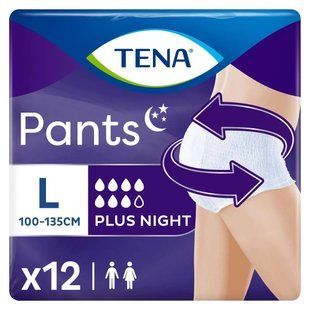 Підгузки-труси для дорослих Tena Pants Plus Night L 100-135 см 12 шт Дорослі труси-підгузки 2490143355 фото