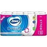 Туалетний папір тришаровий Zewa Deluxe Care Бавовна Біла 16 рулонів Ультрам'який туалетний папір 7322540313321 фото