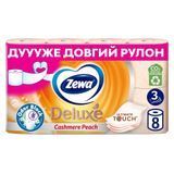 Туалетний папір тришаровий ароматизований Zewa Deluxe Персик 8 рулонів Якісний туалетний папір 7322541171791 фото