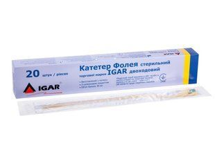 Катетер Фолея стерильний двоходовий Igar 14 FR Латексний урологічний катетер Катетер для відведення сечі 1891406460 фото