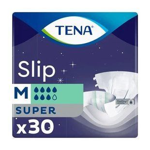 Підгузки для дорослих Tena Slip Super Medium 73-122 см 7 крапель 30 шт Одноразові підгузки для інвалідів 1794933096 фото